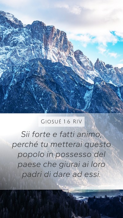 Giosué 1:6 RIV Bible Verse Image