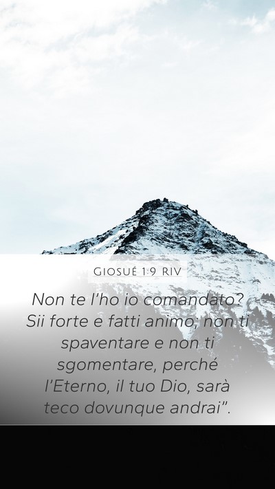 Giosué 1:9 RIV Bible Verse Image