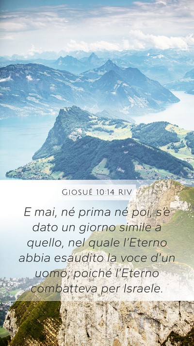 Giosué 10:14 RIV Bible Verse Image