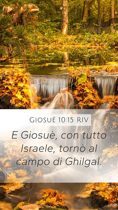 Giosué 10:15 RIV Bible Verse Image