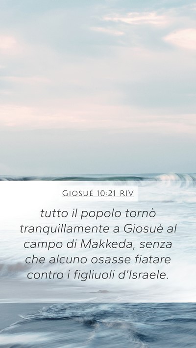 Giosué 10:21 RIV Bible Verse Image