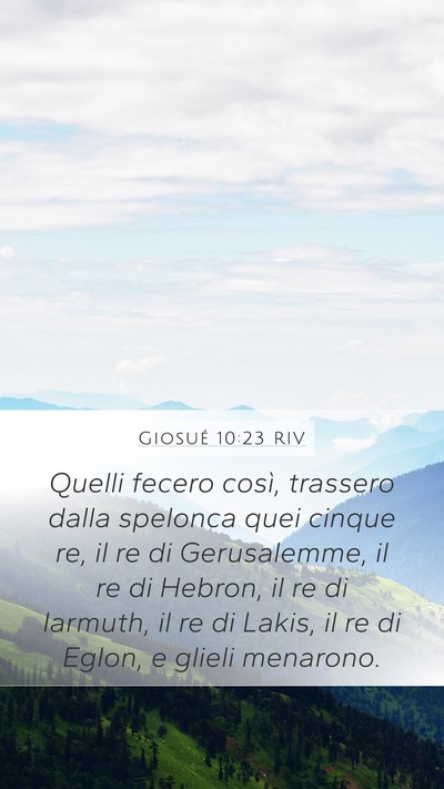 Giosué 10:23 RIV Bible Verse Image