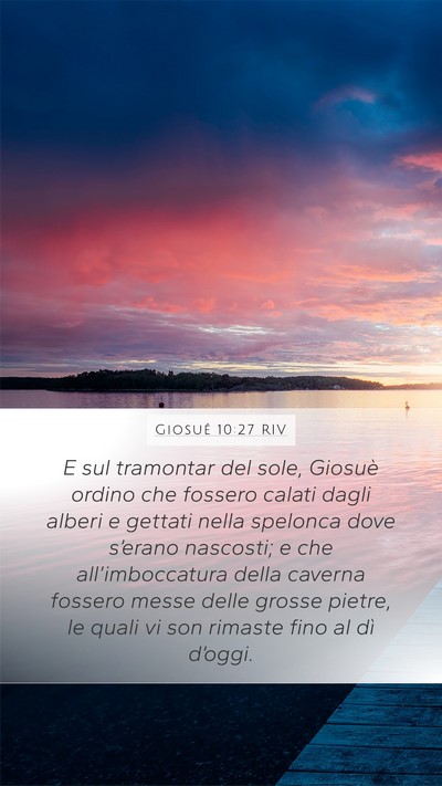 Giosué 10:27 RIV Bible Verse Image