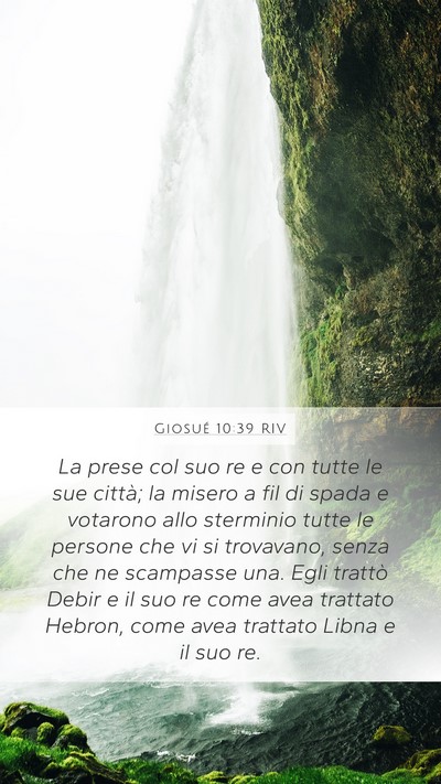 Giosué 10:39 RIV Bible Verse Image