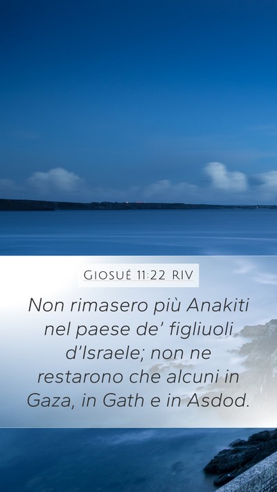Giosué 11:22 RIV Bible Verse Image