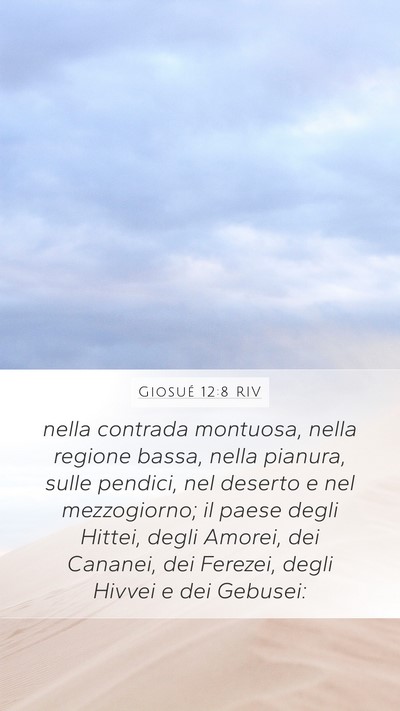 Giosué 12:8 RIV Bible Verse Image