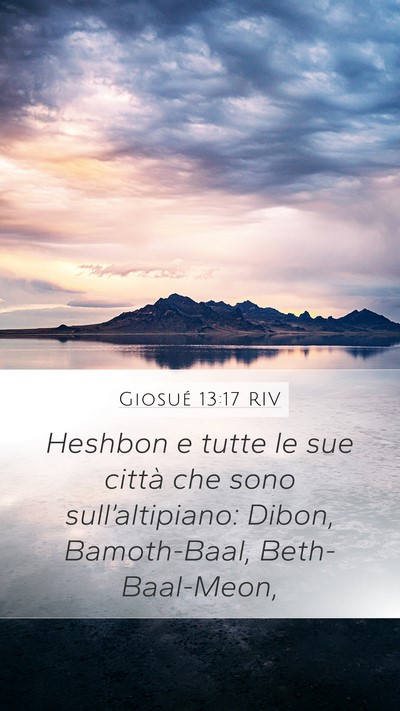 Giosué 13:17 RIV Bible Verse Image