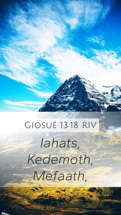Giosué 13:18 RIV Bible Verse Image