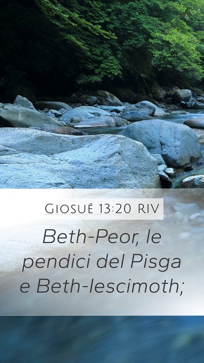 Giosué 13:20 RIV Bible Verse Image