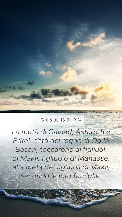 Giosué 13:31 RIV Bible Verse Image