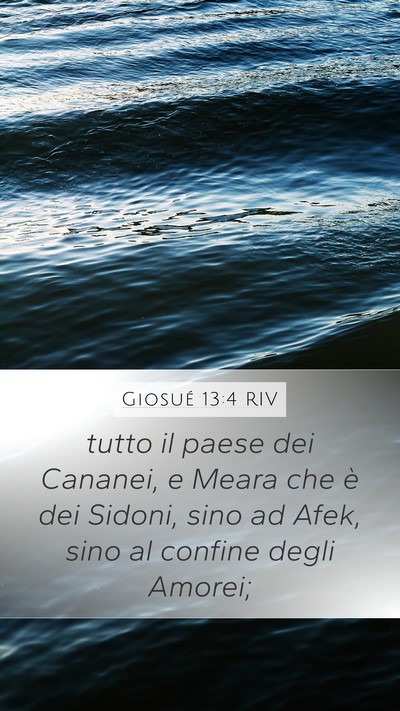 Giosué 13:4 RIV Mobile Phone Wallpaper - tutto il paese dei Cananei, e Meara che è dei - Mobile Bible Verse Wallpaper