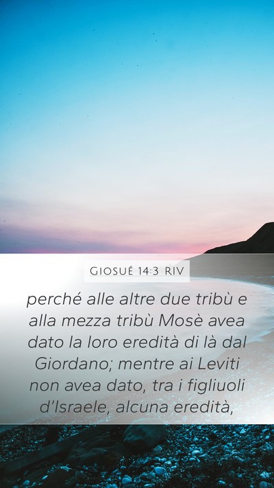 Giosué 14:3 RIV Bible Verse Image