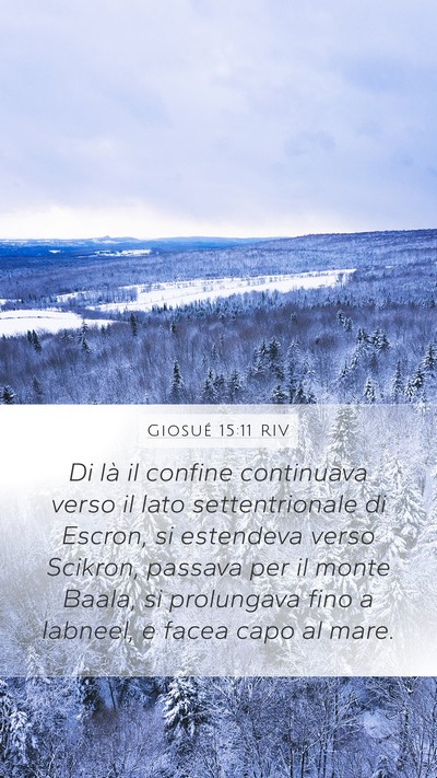 Giosué 15:11 RIV Mobile Phone Wallpaper - Di là il confine continuava verso il lato - Mobile Bible Verse Wallpaper
