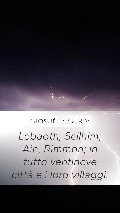 Giosué 15:32 RIV Bible Verse Image