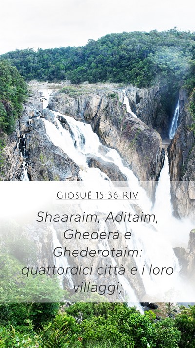 Giosué 15:36 RIV Bible Verse Image