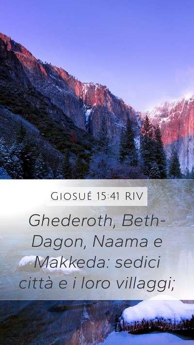 Giosué 15:41 RIV Bible Verse Image