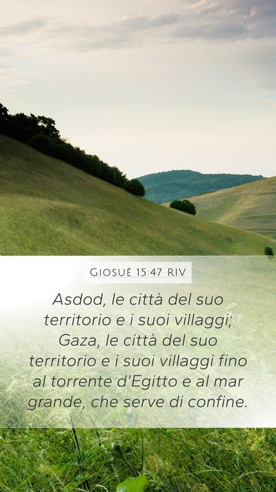 Giosué 15:47 RIV Bible Verse Image