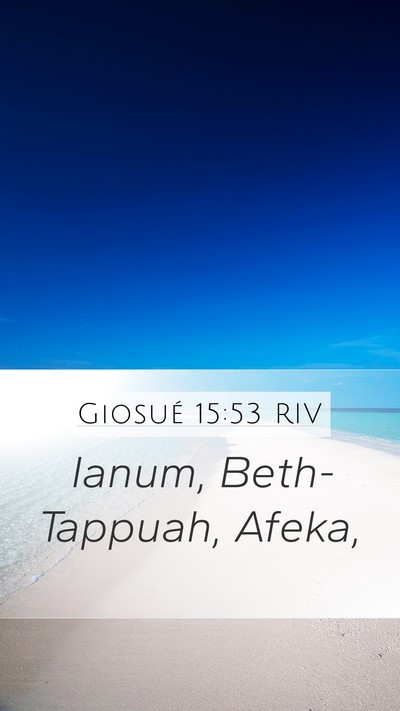 Giosué 15:53 RIV Bible Verse Image