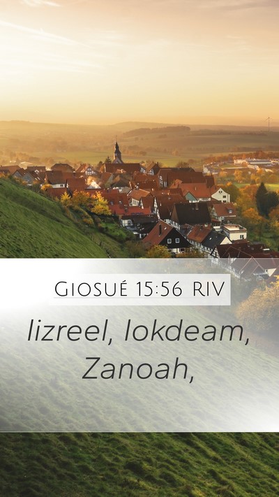 Giosué 15:56 RIV Bible Verse Image