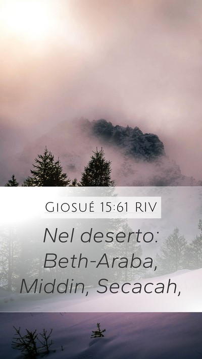 Giosué 15:61 RIV Bible Verse Image