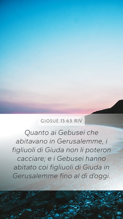 Giosué 15:63 RIV Bible Verse Image