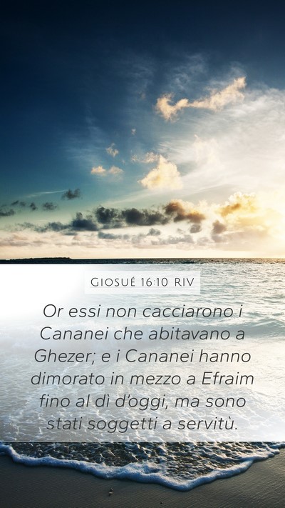 Giosué 16:10 RIV Bible Verse Image