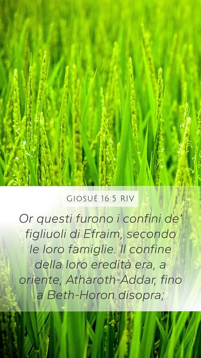 Giosué 16:5 RIV Bible Verse Image
