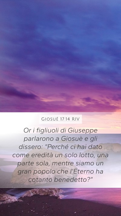 Giosué 17:14 RIV Bible Verse Image