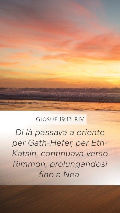 Giosué 19:13 RIV Bible Verse Image