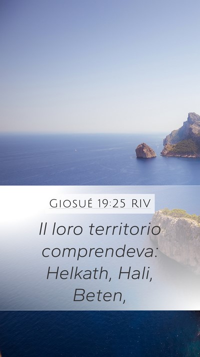Giosué 19:25 RIV Bible Verse Image