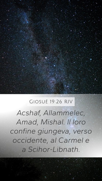 Giosué 19:26 RIV Bible Verse Image