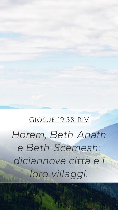 Giosué 19:38 RIV Bible Verse Image