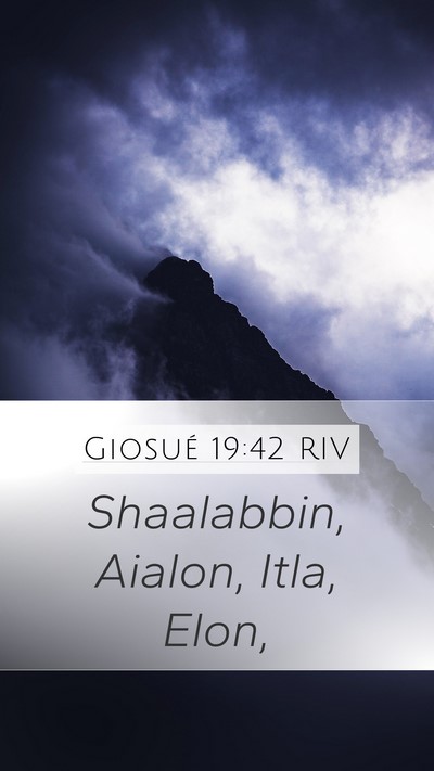 Giosué 19:42 RIV Bible Verse Image