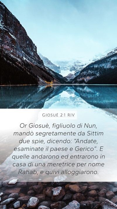 Giosué 2:1 RIV Bible Verse Image