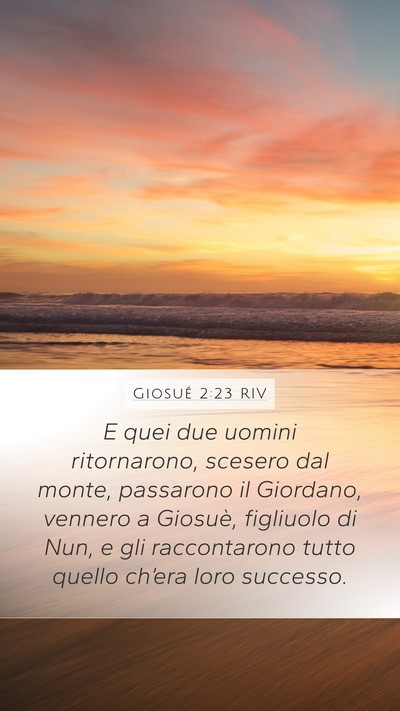 Giosué 2:23 RIV Bible Verse Image