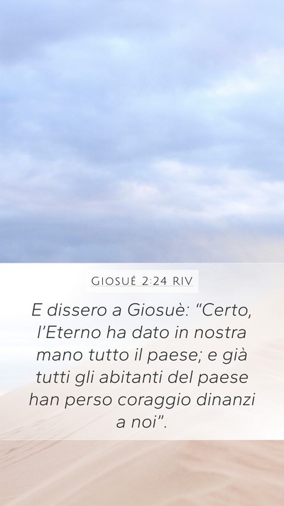 Giosué 2:24 RIV Bible Verse Image