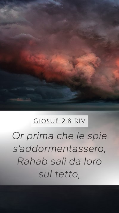 Giosué 2:8 RIV Mobile Phone Wallpaper - Or prima che le spie s’addormentassero, Rahab - Mobile Bible Verse Wallpaper