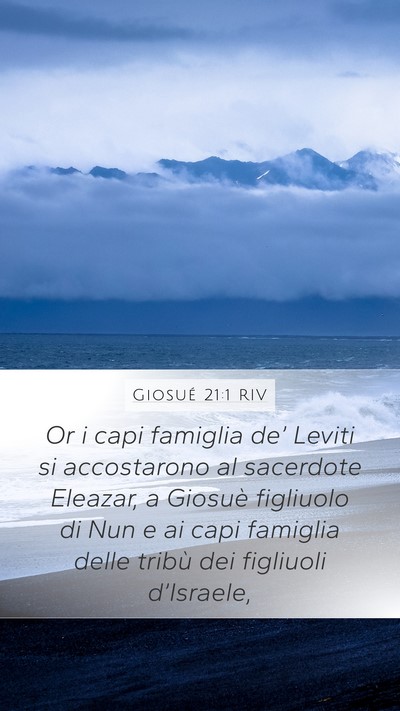 Giosué 21:1 RIV Bible Verse Image
