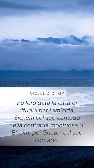 Giosué 21:21 RIV Mobile Phone Wallpaper - Fu loro data la città di rifugio per - Mobile Bible Verse Wallpaper