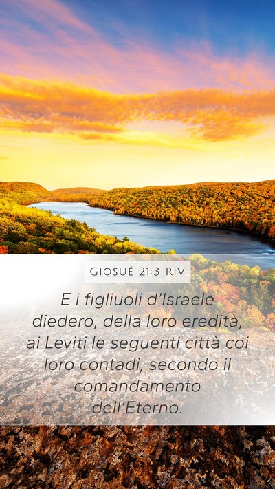 Giosué 21:3 RIV Bible Verse Image