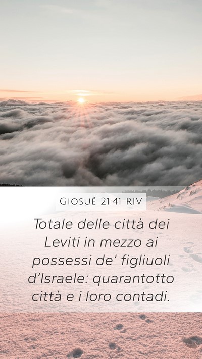 Giosué 21:41 RIV Bible Verse Image