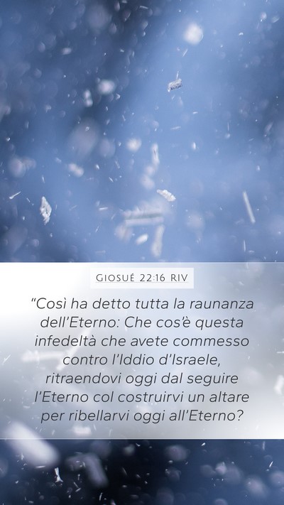 Giosué 22:16 RIV Bible Verse Image