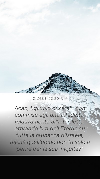 Giosué 22:20 RIV Bible Verse Image