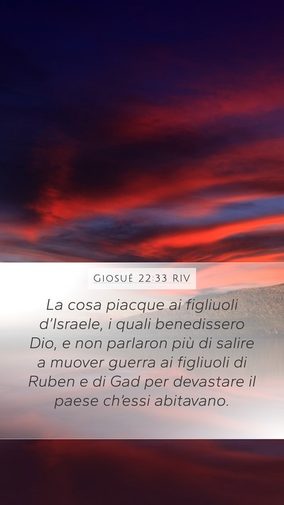 Giosué 22:33 RIV Bible Verse Image