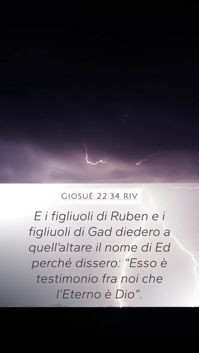 Giosué 22:34 RIV Bible Verse Image