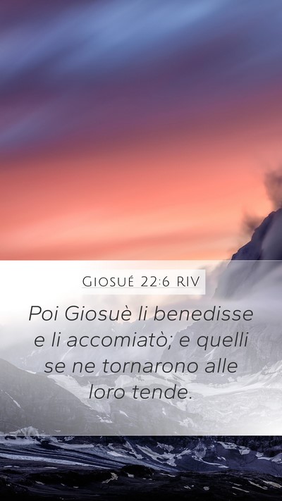 Giosué 22:6 RIV Bible Verse Image