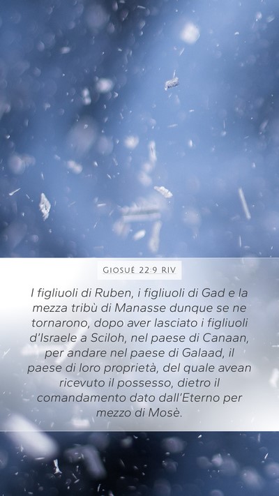 Giosué 22:9 RIV Bible Verse Image