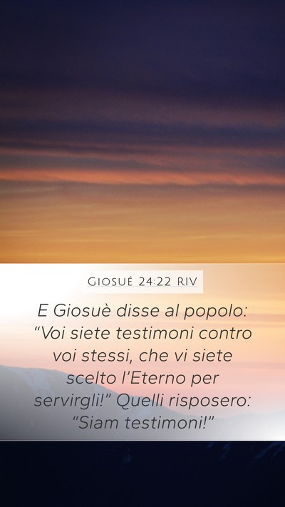 Giosué 24:22 RIV Bible Verse Image
