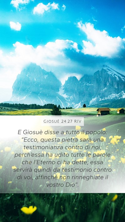 Giosué 24:27 RIV Bible Verse Image