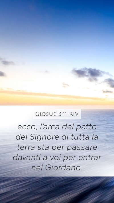Giosué 3:11 RIV Mobile Phone Wallpaper - ecco, l’arca del patto del Signore di tutta la - Mobile Bible Verse Wallpaper